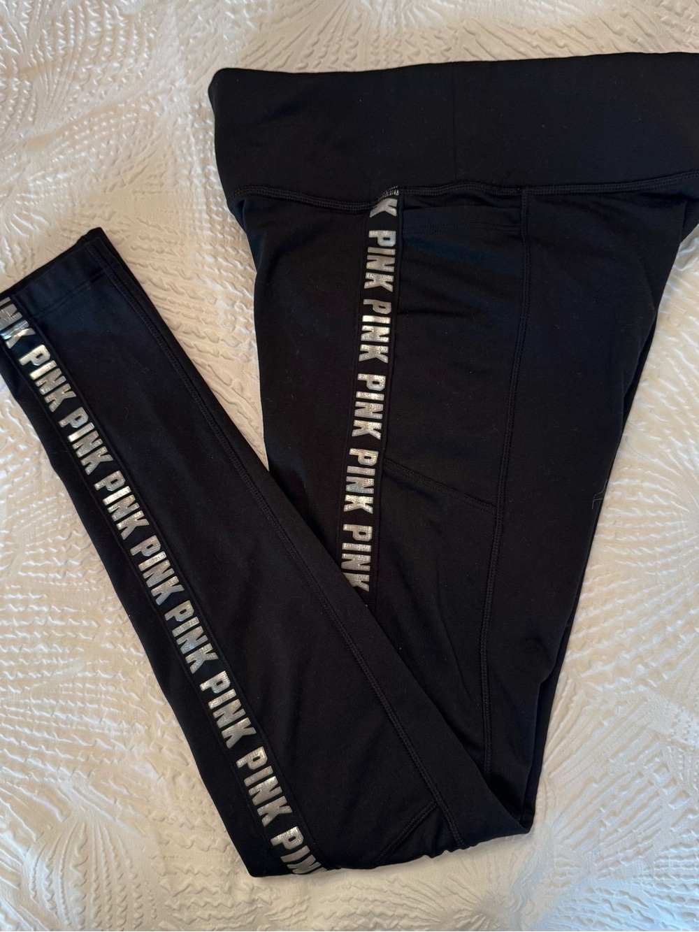 PINK Victoria's Secret Cozy Black Lounge Leggings XS